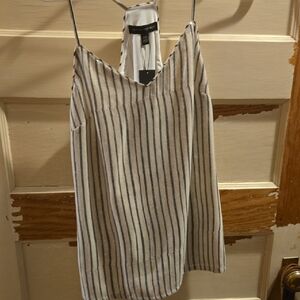 Banana Republic Cream and Navy Sequin Racerback Tank XS